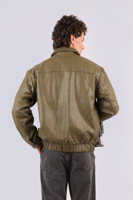 کاپشن کوتاه چرم