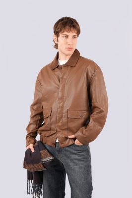 کاپشن کوتاه چرم