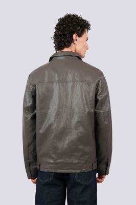 کاپشن کوتاه چرم