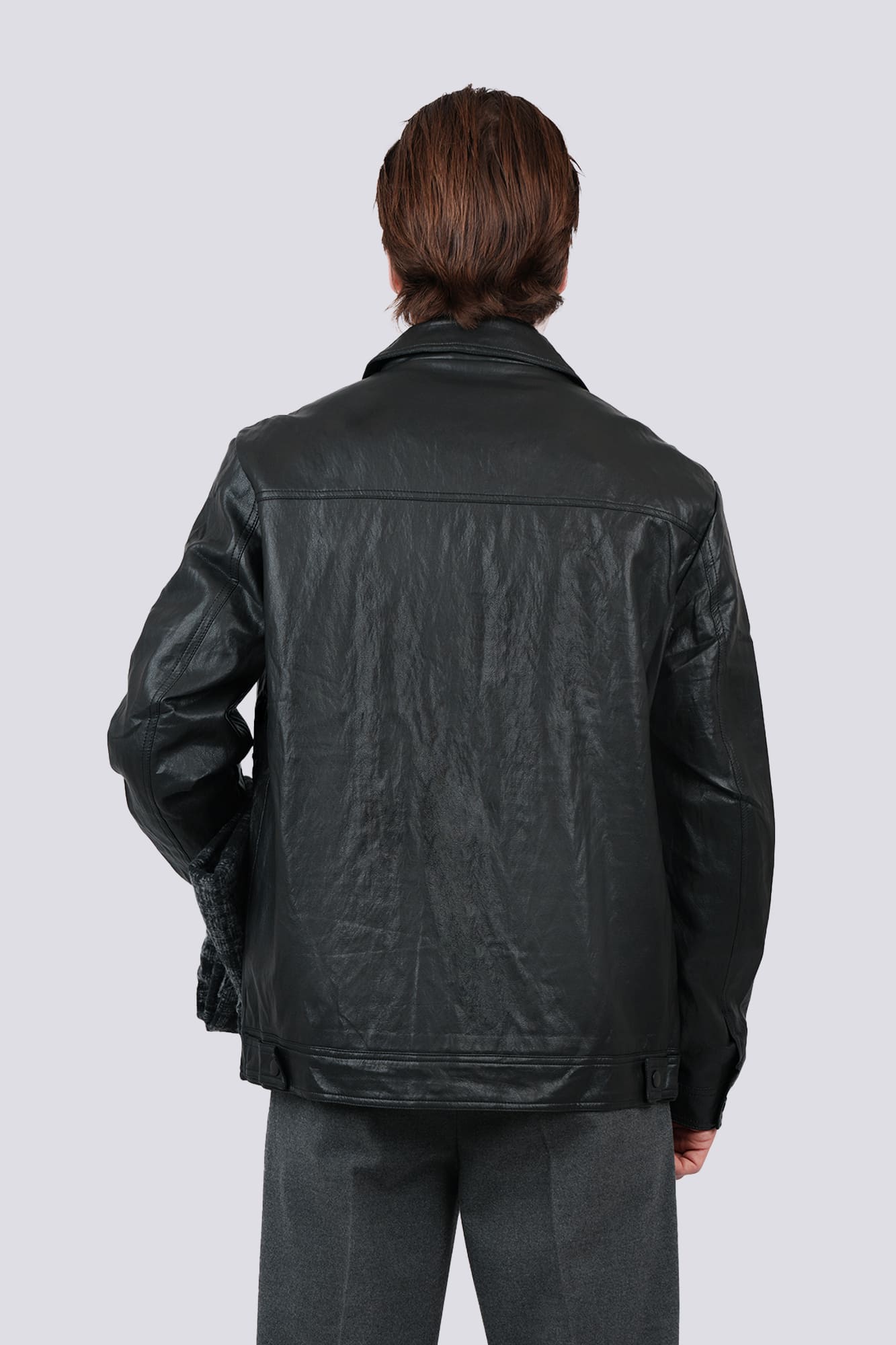 کاپشن کوتاه چرم