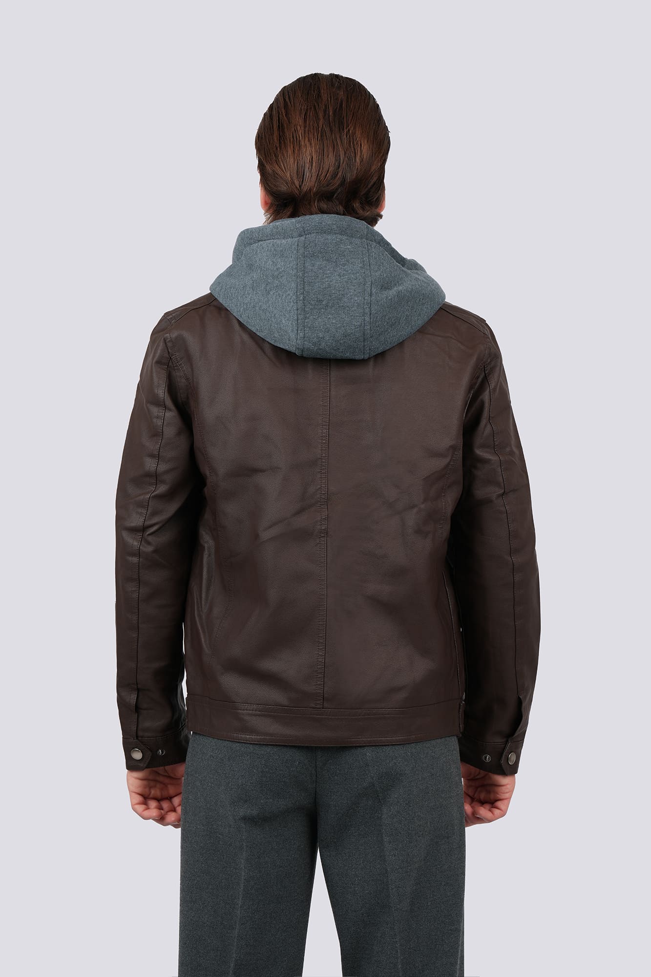 کاپشن کوتاه چرم