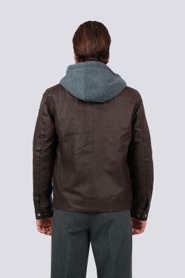 کاپشن کوتاه چرم