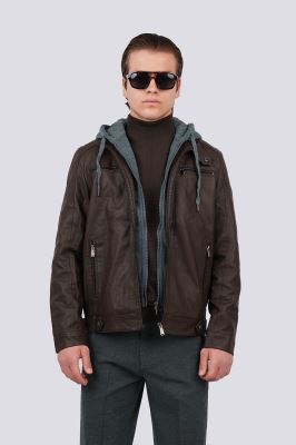 کاپشن کوتاه چرم