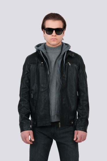 کاپشن کوتاه چرم