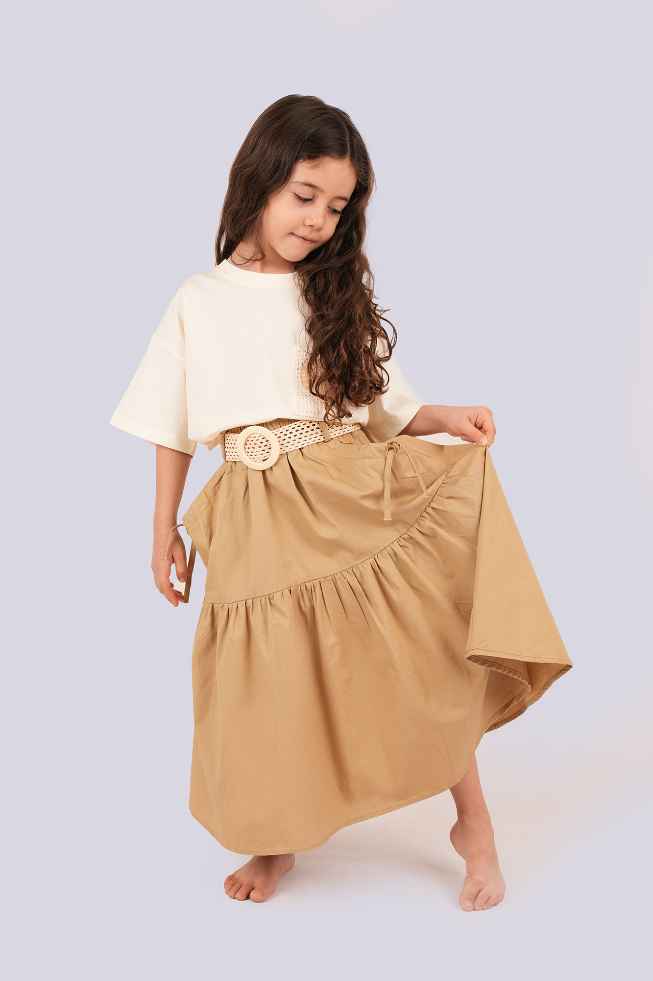 ست تیشرت و دامن ساده