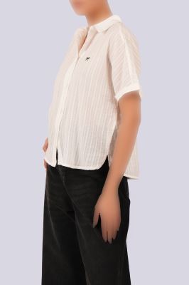 شومیز آستین کوتاه راه راه