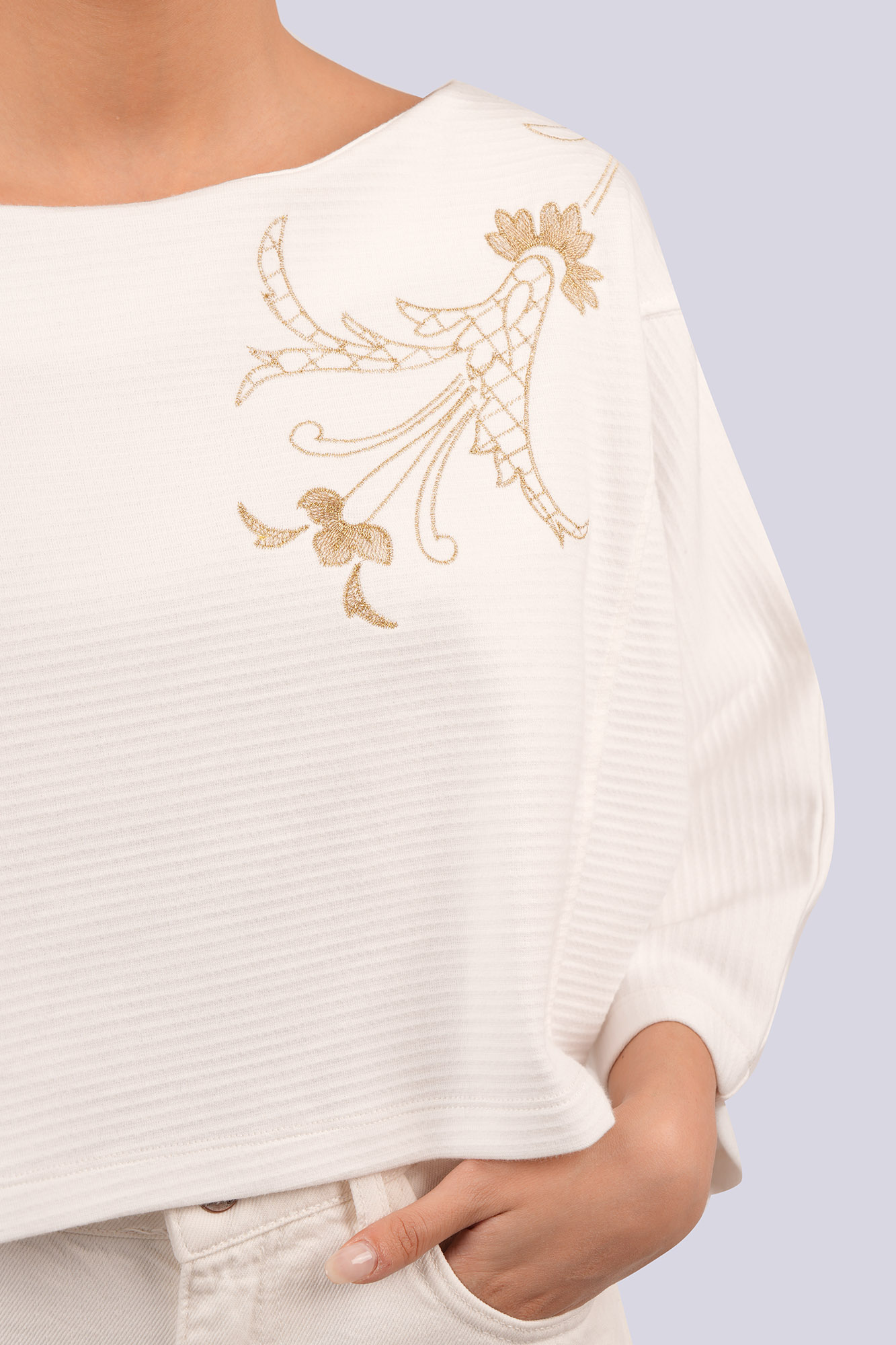 تیشرت آستین بلند گلدوزی