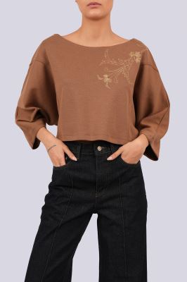 تیشرت آستین بلند گلدوزی