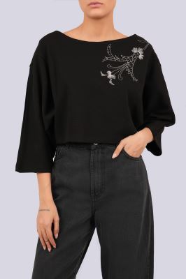 تیشرت آستین بلند گلدوزی