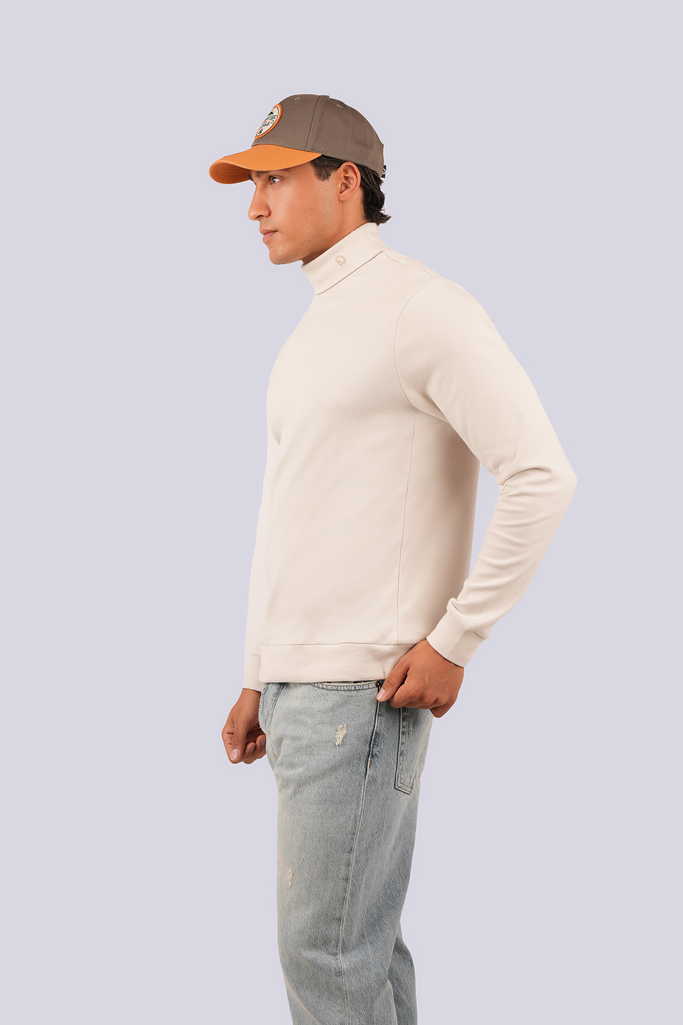 تیشرت آستین بلند یقه اسکی ساده