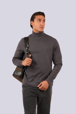 تیشرت آستین بلند یقه اسکی ساده