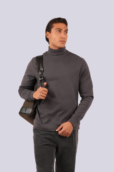 تیشرت آستین بلند یقه اسکی ساده