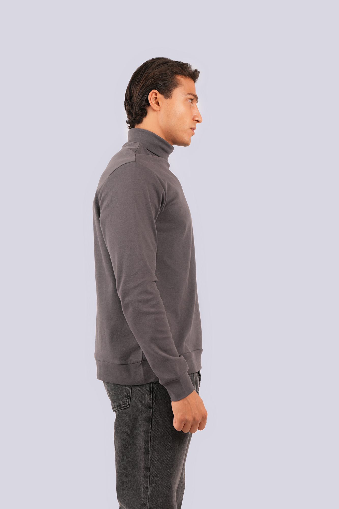 تیشرت آستین بلند یقه اسکی ساده