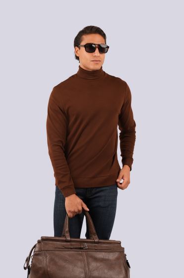 تیشرت آستین بلند یقه اسکی ساده