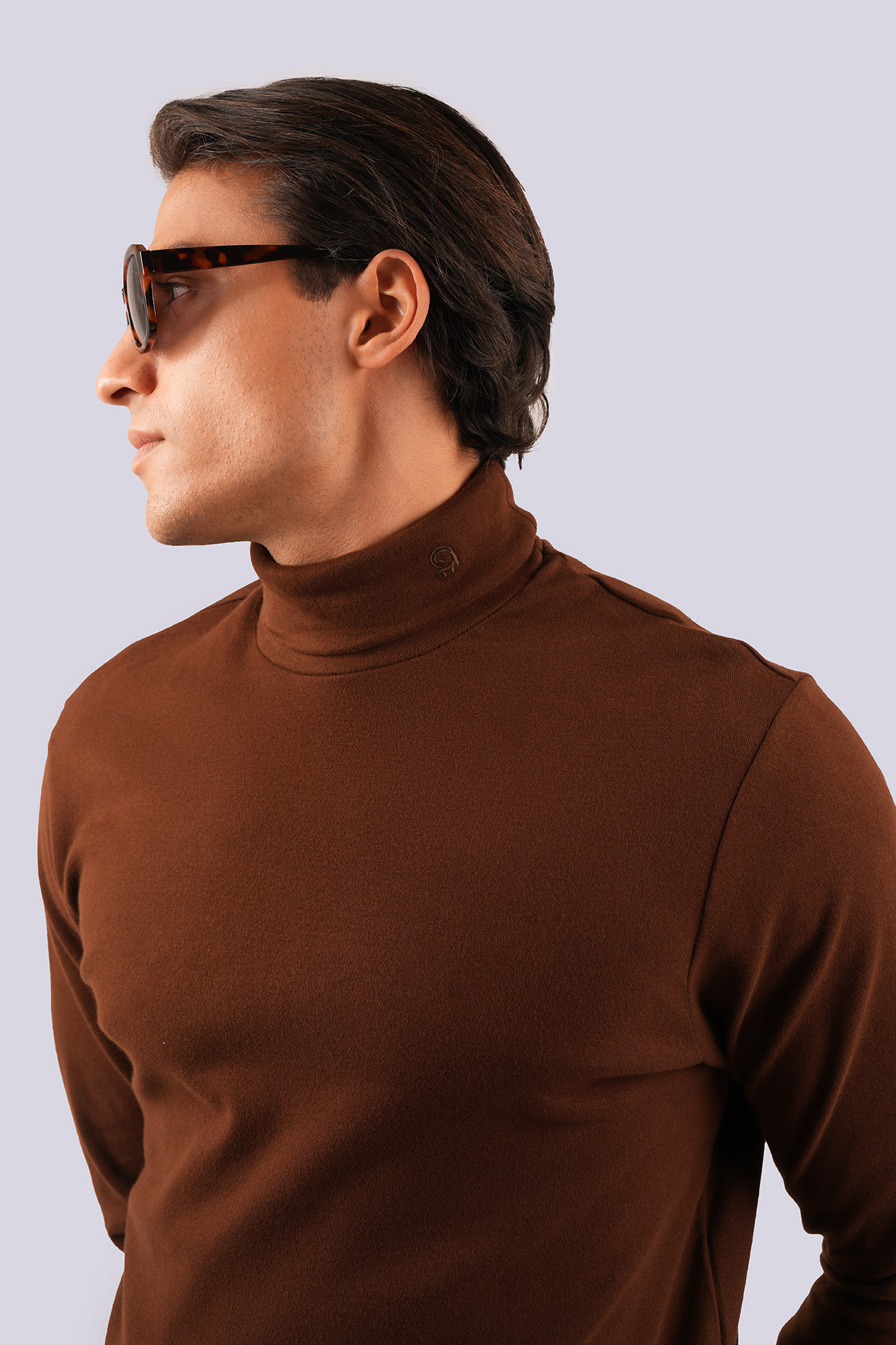 تیشرت آستین بلند یقه اسکی ساده