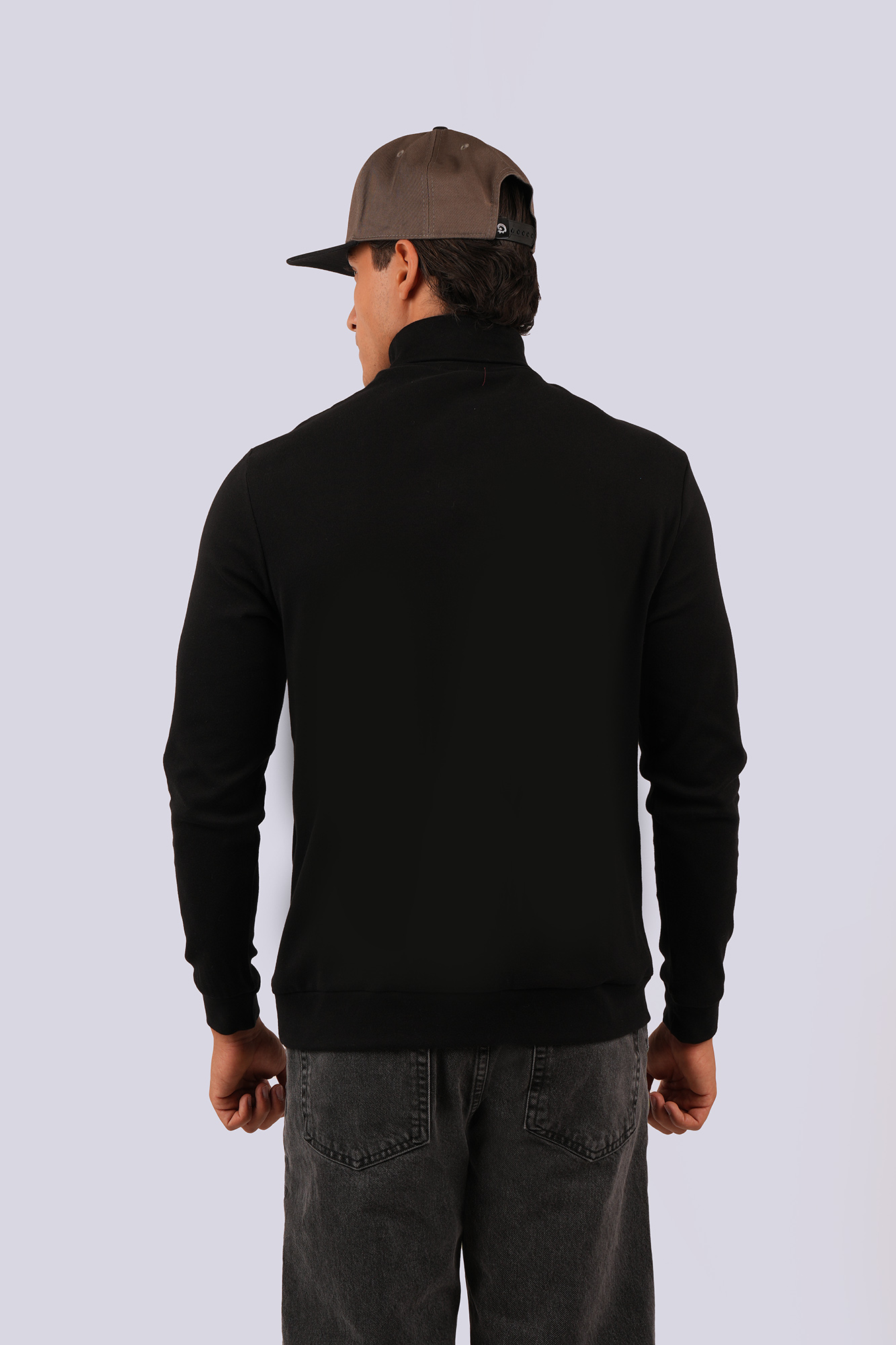 تیشرت آستین بلند یقه اسکی ساده