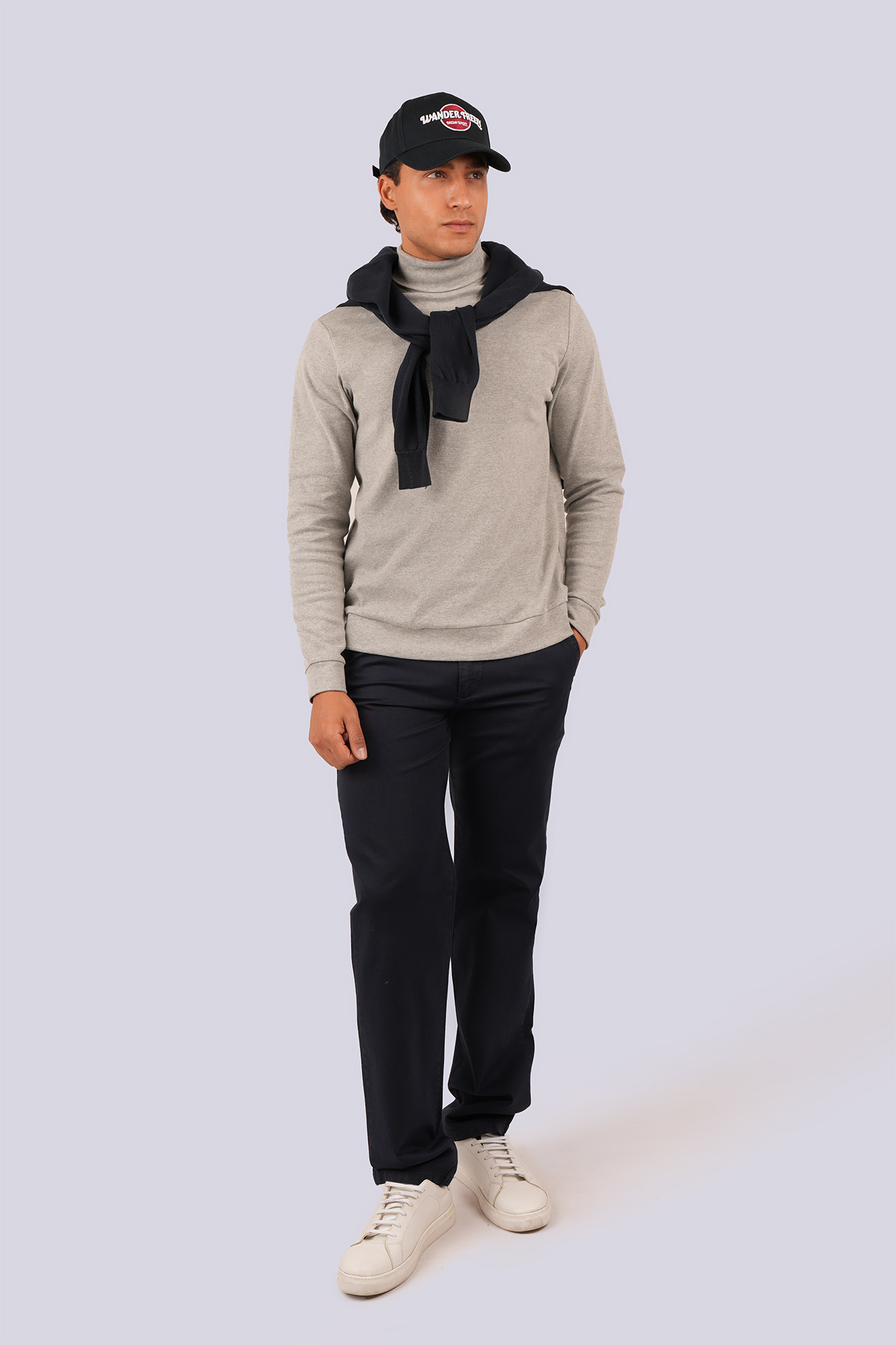 تیشرت آستین بلند یقه اسکی ساده