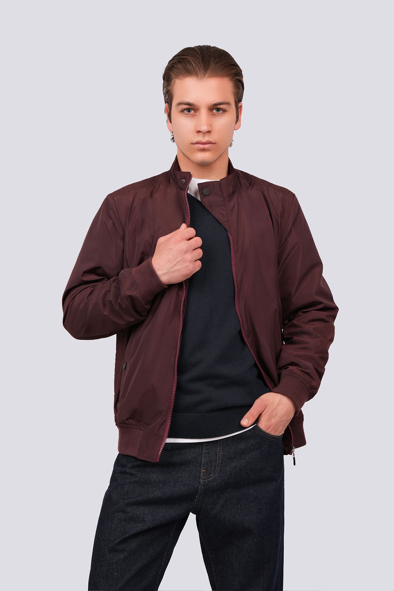 کاپشن کوتاه ساده مردانه