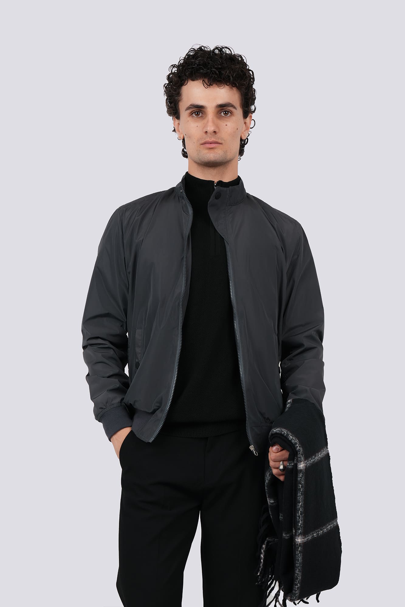 کاپشن کوتاه ساده مردانه