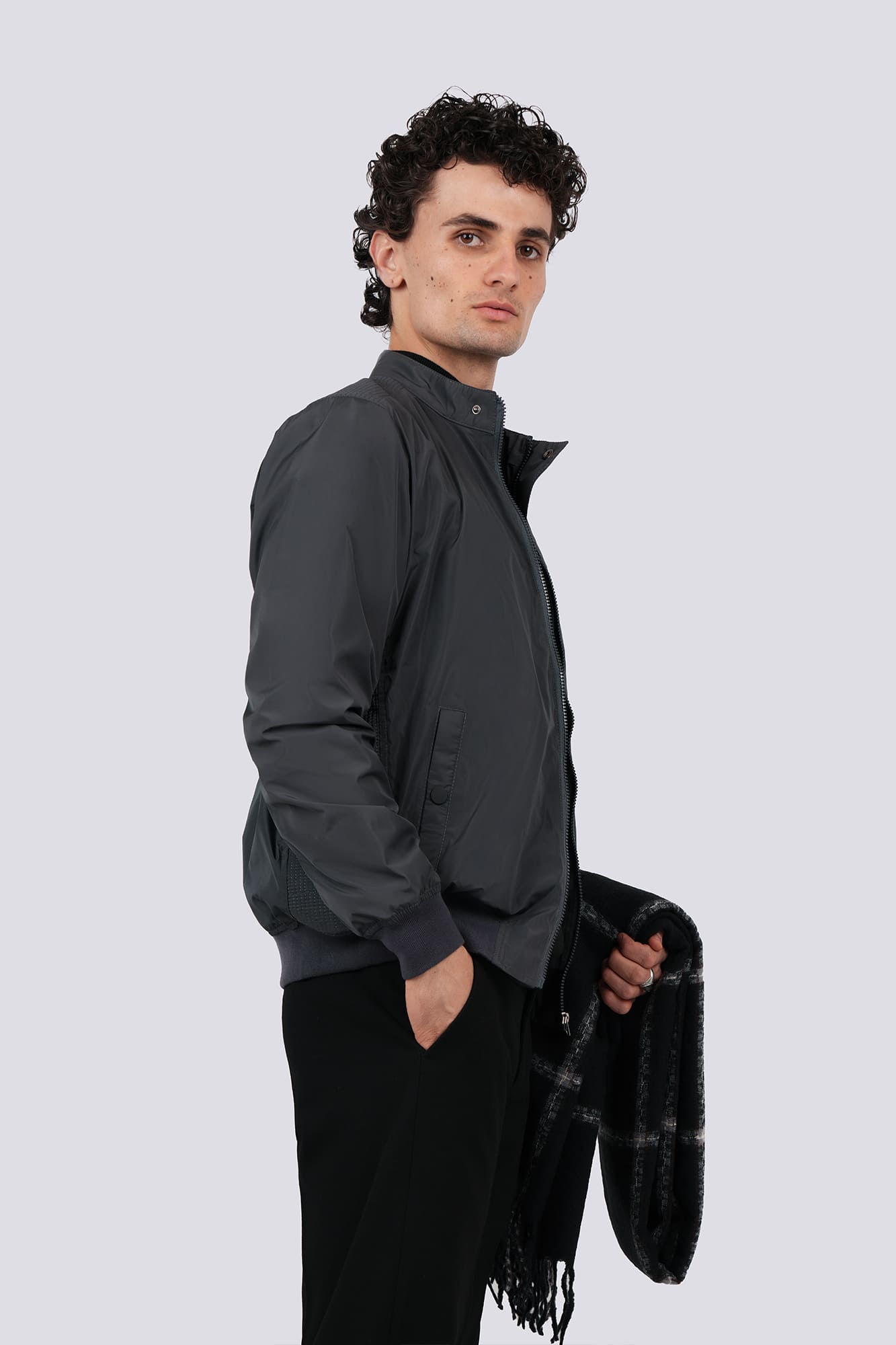 کاپشن کوتاه ساده مردانه