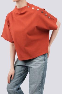 تیشرت آستین سرخود ساده