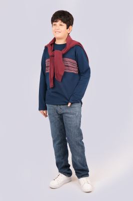 تیشرت آستین بلند طرحدار