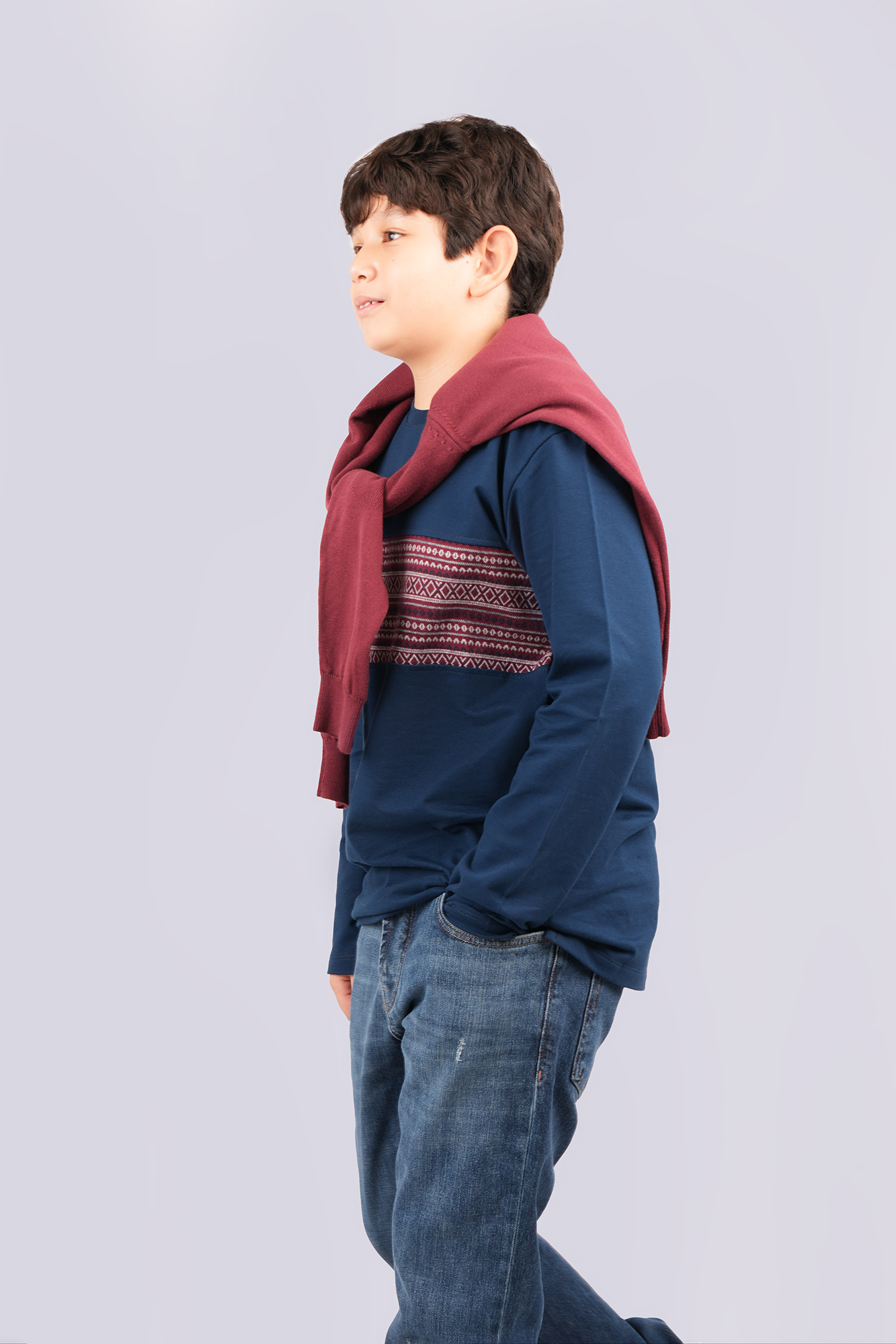 تیشرت آستین بلند طرحدار