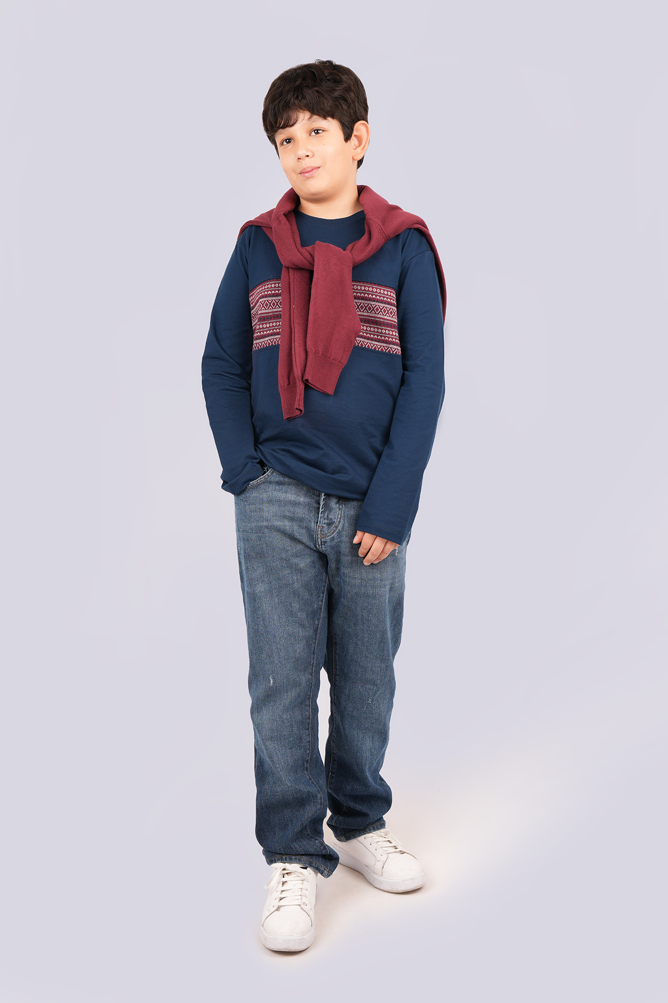 تیشرت آستین بلند طرحدار