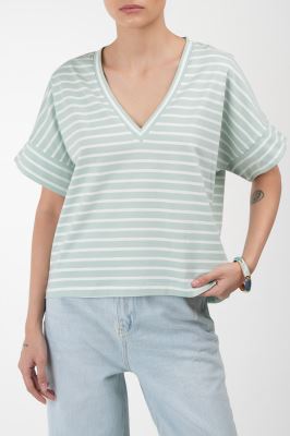 تیشرت آستین سرخود راه راه