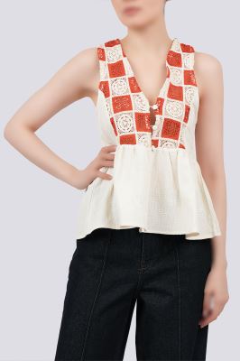 تاپ پیراهنی طرحدار