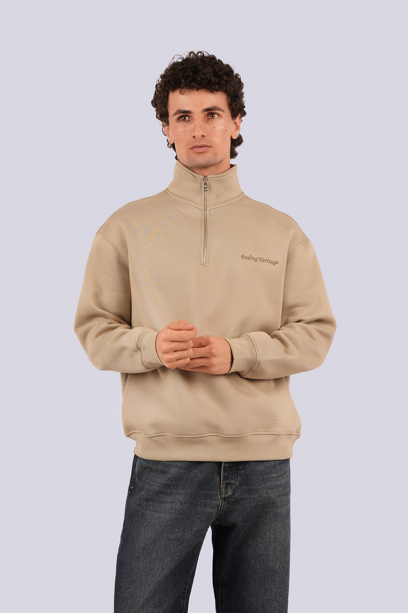 سوئیشرت نیم زیپ گلدوزی