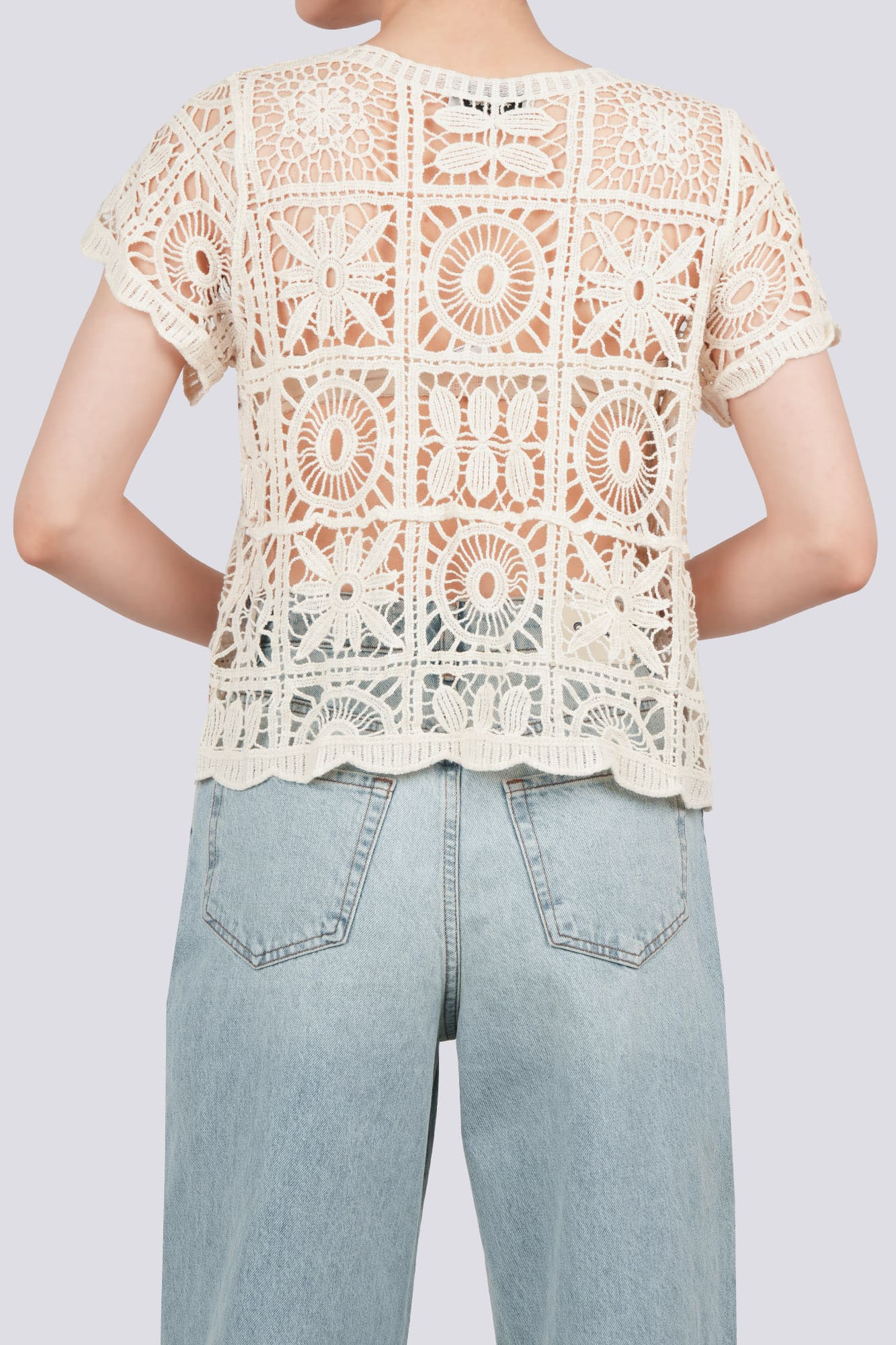 بلوز آستین کوتاه بافت