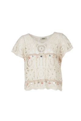 بلوز آستین کوتاه بافت