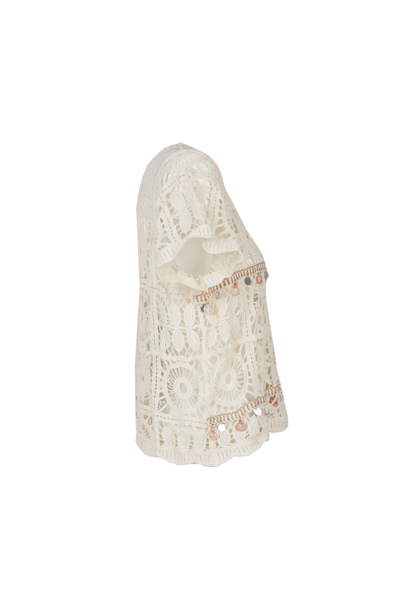 بلوز آستین کوتاه بافت