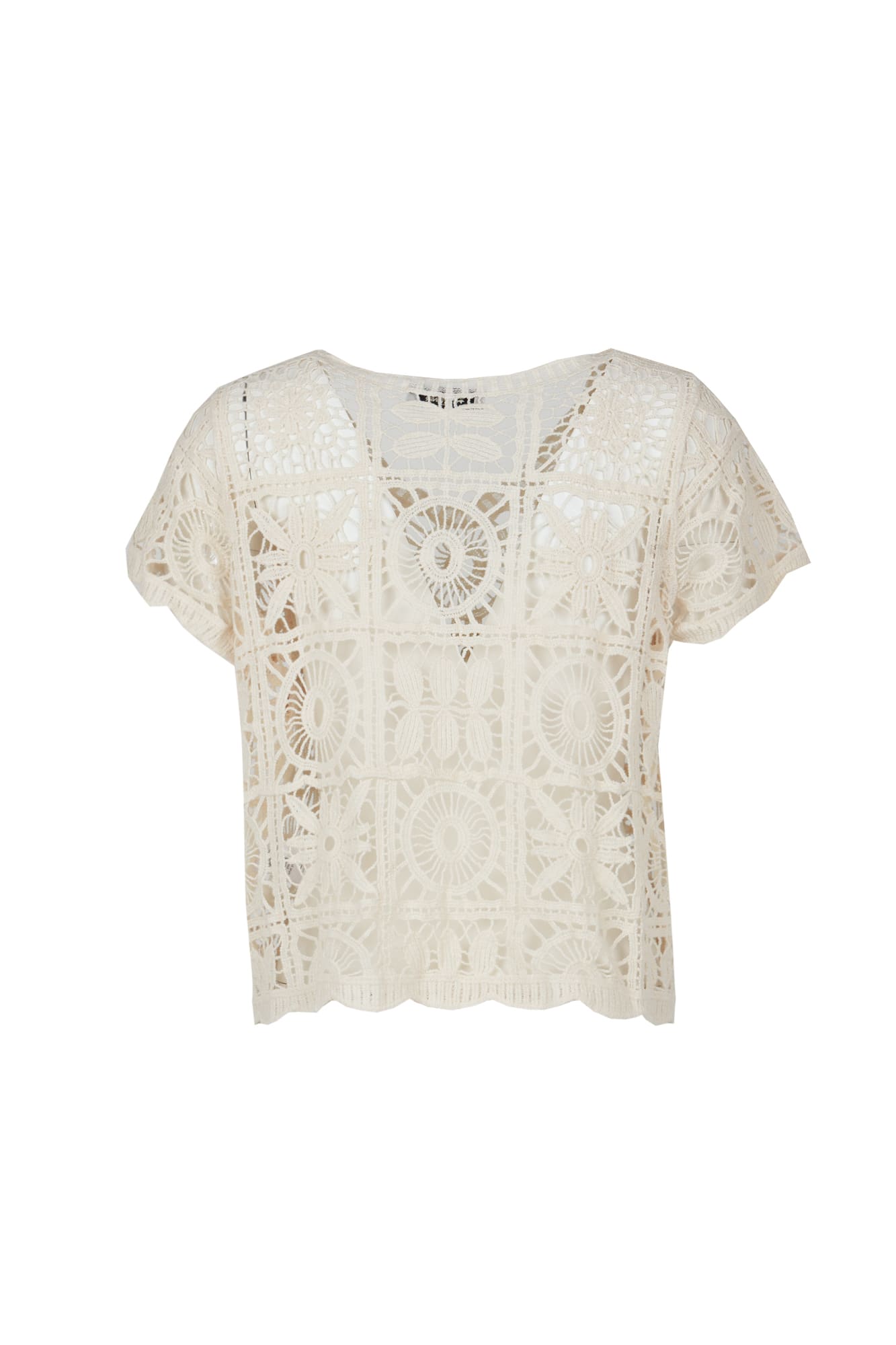 بلوز آستین کوتاه بافت