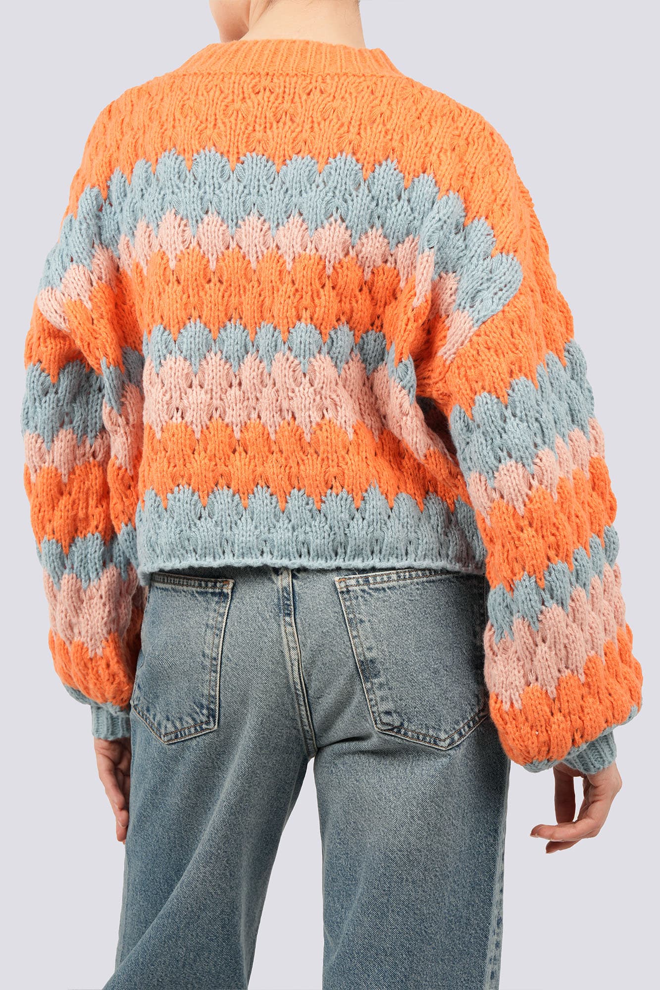 بافت آستین بلند طرحدار