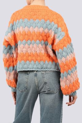 بافت آستین بلند طرحدار