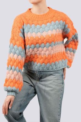 بافت آستین بلند طرحدار