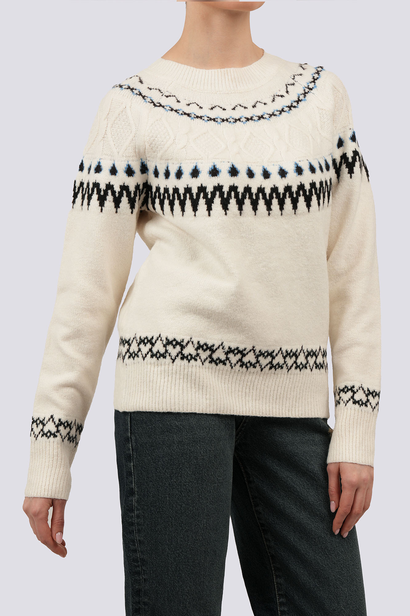 بافت آستین بلند طرحدار