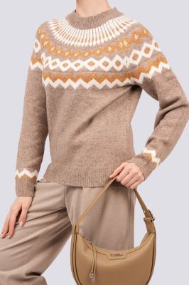 بافت آستین بلند طرحدار