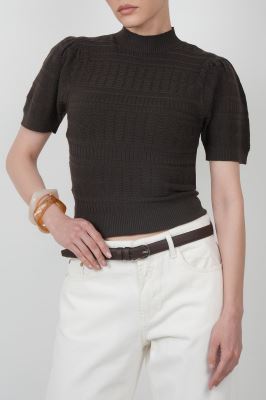 بلوز آستین کوتاه بافت