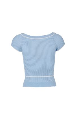 بلوز آستین کوتاه بافت