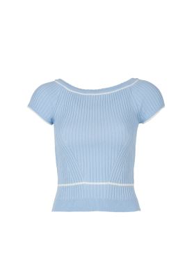 بلوز آستین کوتاه بافت