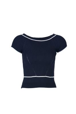 بلوز آستین کوتاه بافت