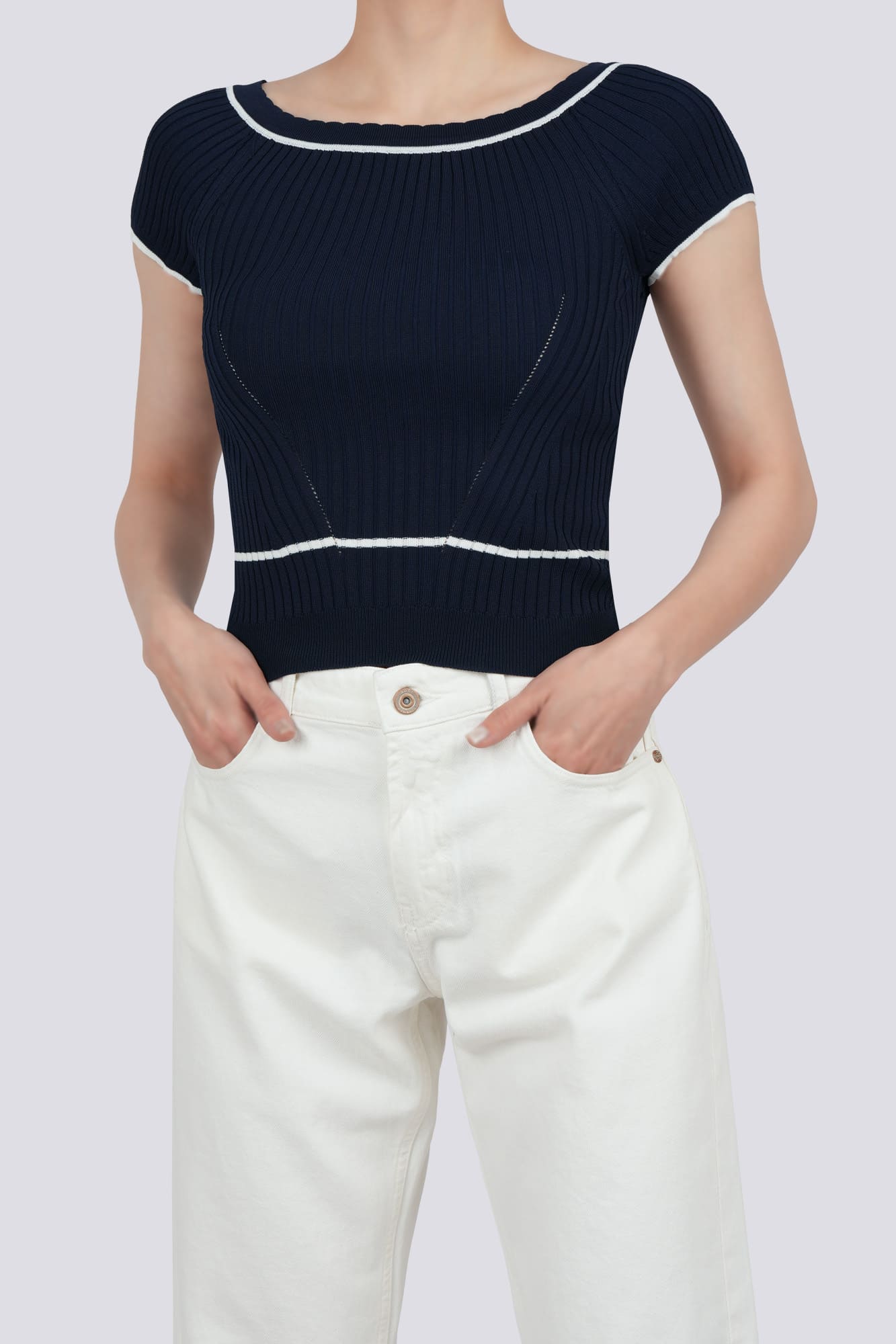 بلوز آستین کوتاه بافت