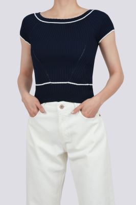 بلوز آستین کوتاه بافت