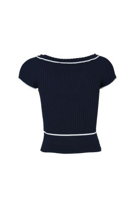 بلوز آستین کوتاه بافت