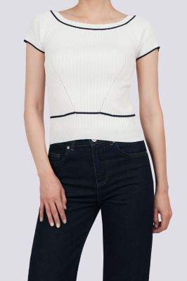 بلوز آستین کوتاه بافت