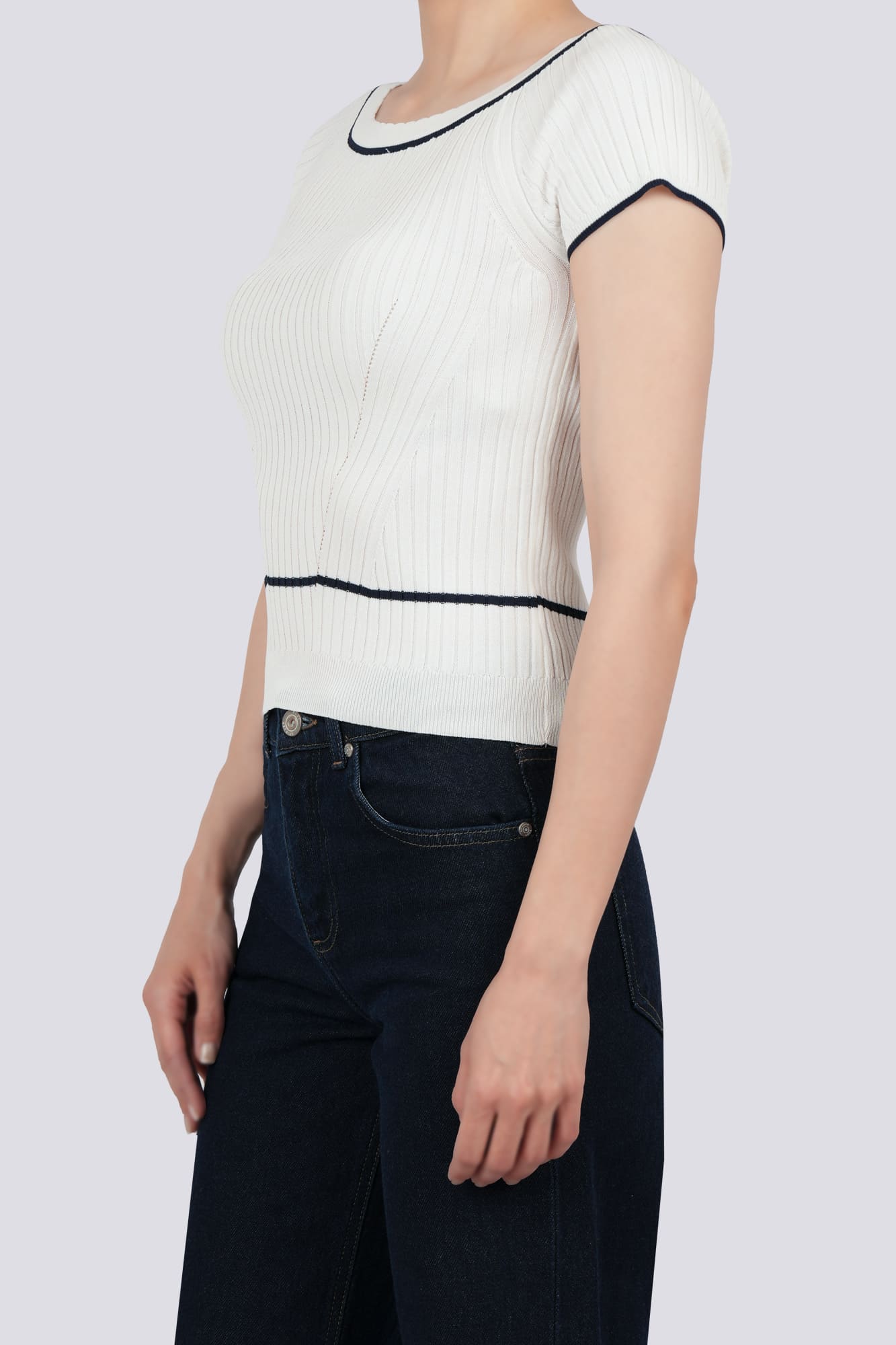 بلوز آستین کوتاه بافت