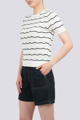 بلوز آستین کوتاه بافت